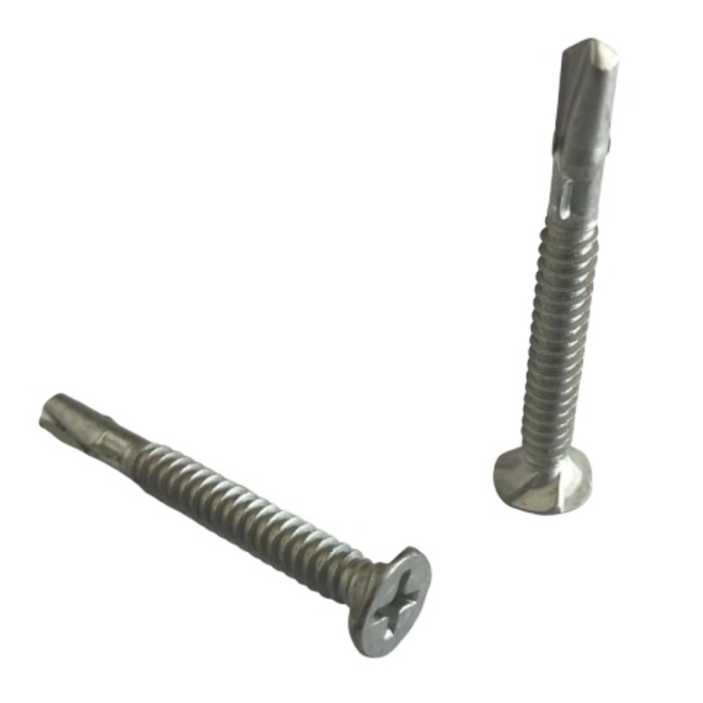 Self-Drilling Screw, #10-24 X 1-1/4 in, ACQ Dagger Ultra-Guard Coating Steel Wafer Head 3500 PK