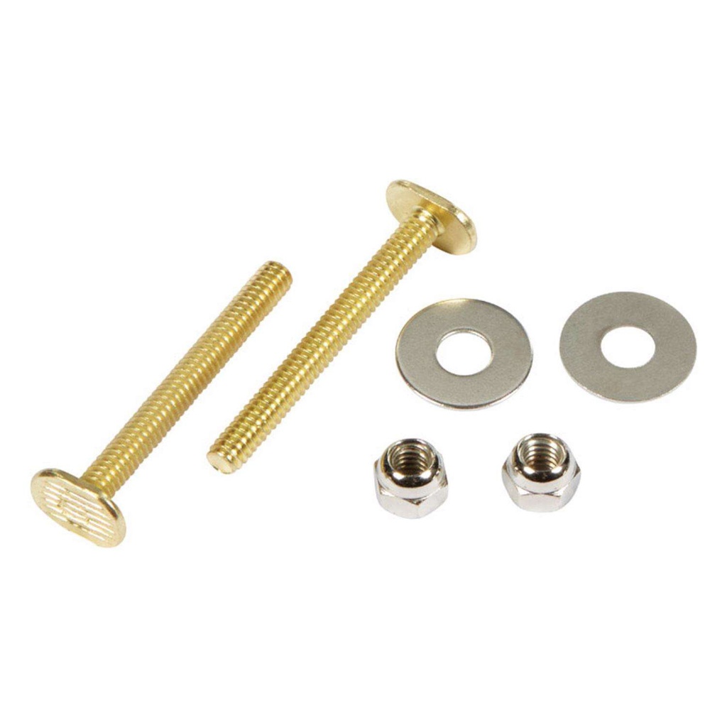 [46741] Ace Toilet Bolt Set Brass Plated for Universal