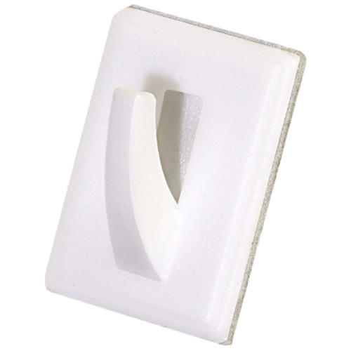 122298 4.7 X 3.5 in. White Plastic Small Utility Adhesive Hook - 6 Pack