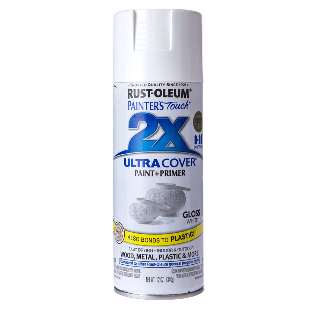 [1395870] Rust-Oleum Painter's Touch Ultra Cover Gloss White Spray Paint 12 Oz.