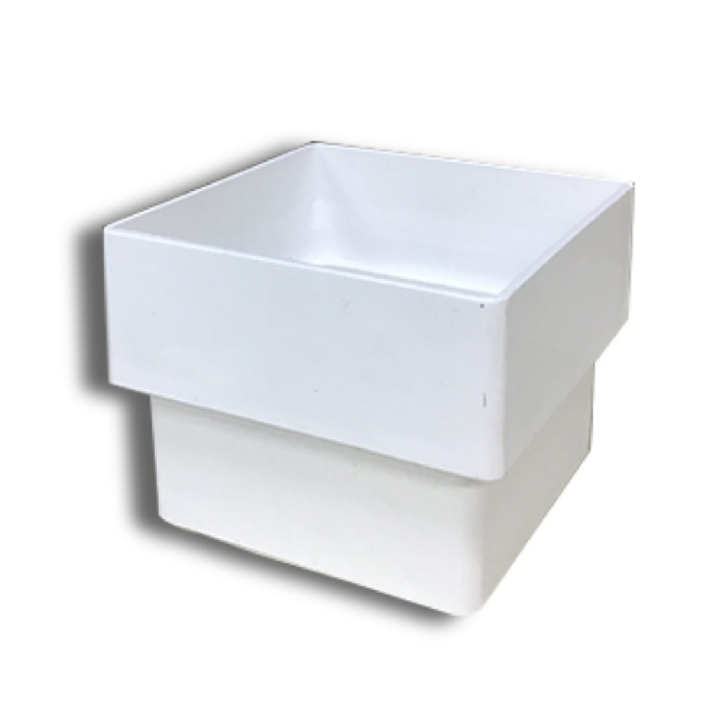 Amerimax 2.6 in. H X 2 in. W X 2.6 in. L White Vinyl Downspout Connector