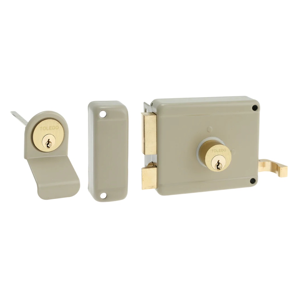 Gate Locks with Deadbolt and Deadlatch Locking Left Hand Inward Has Yale Keyway