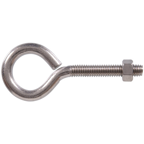 [40004287E] 3/8 in.-16 Tpi X 3-7/8 in. Stainless Steel Eye Bolt with Nut (4-Pack)
