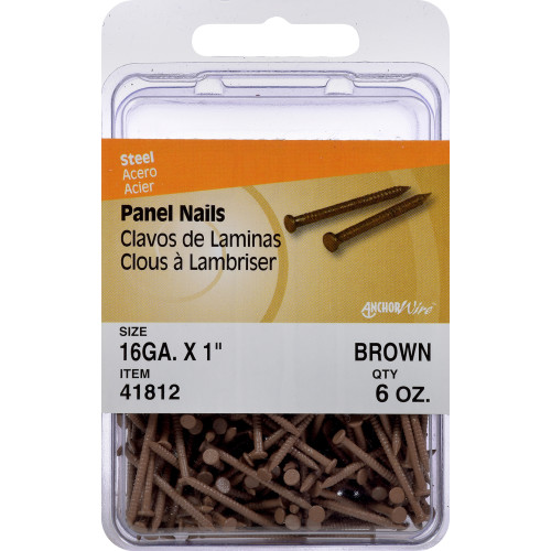 Hillman 1 in. L Panel Steel Nail Spiral Shank Flat