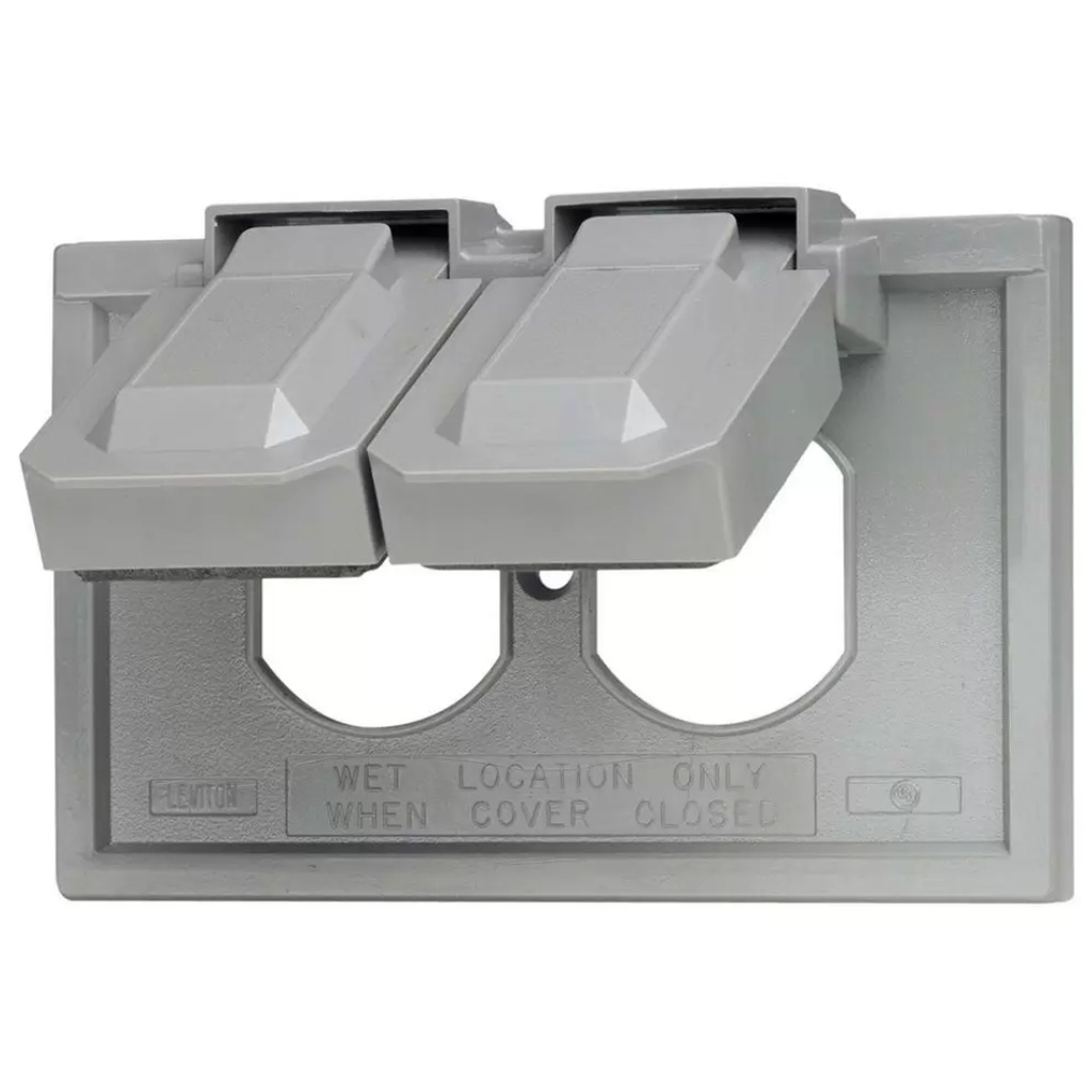 DUPLEX RECEPT. OUTDOOR GRAY