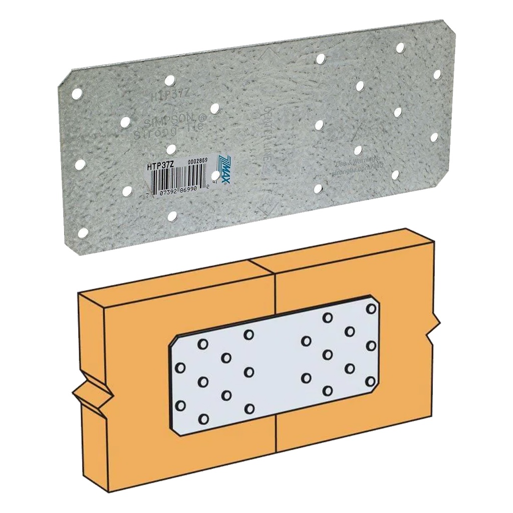 Simpson Strong-Tie 7 in. H X 0.06 in. W X 3 in. L Galvanized Steel Tie Plate