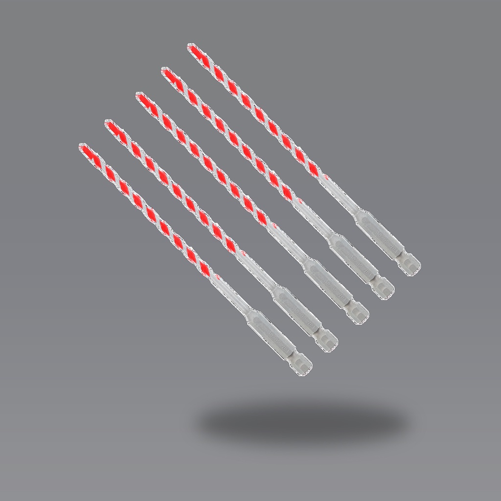 Diablo SPEEDemon 5/32 in. X 6 in. L Carbide Tipped Red Granite Hammer Drill Bit Hex Shank 5 Pk