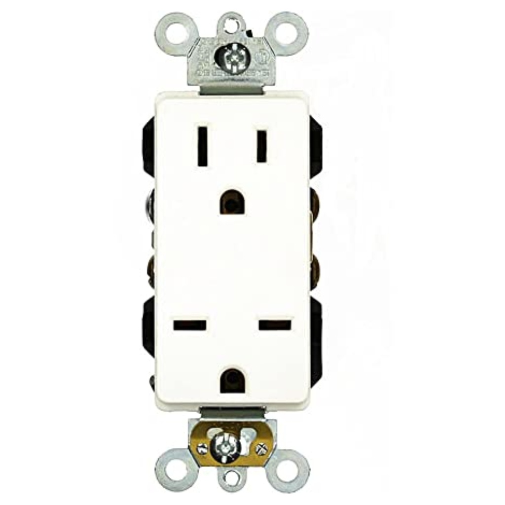 RECEPT. DOBLE DECORA WHITE 15A