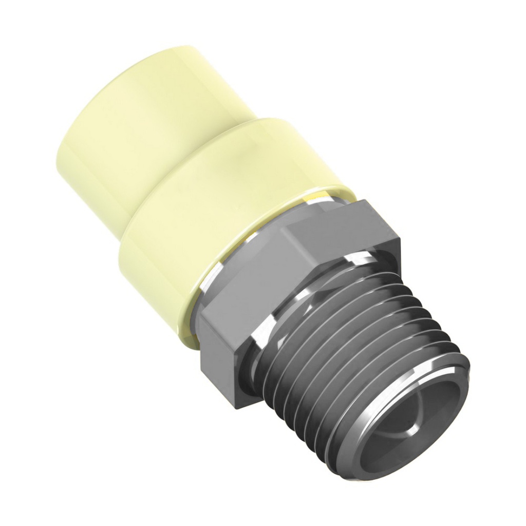 [990534] B & K 164-303NL Transition Adapter  Brass/CPVC  1/2 Inch