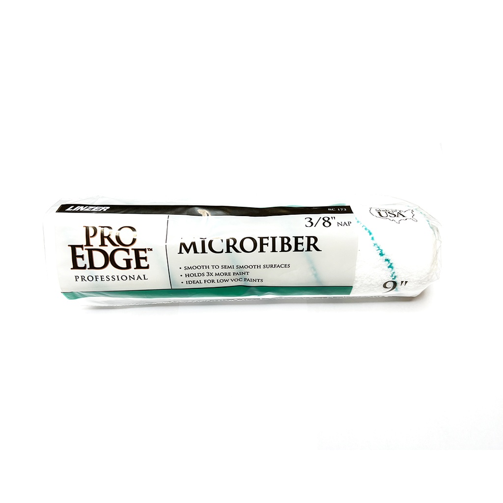 Linzer Pro Edge Microfiber 9 in. W X 3/8 in. Regular Paint Roller Cover 1 Pk