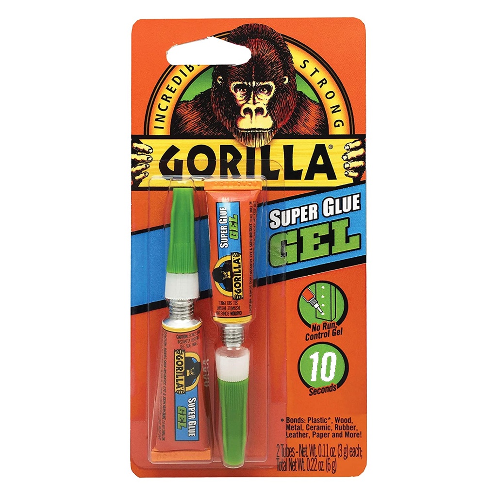 Gorilla Super Glue Gel, 2 Ct
