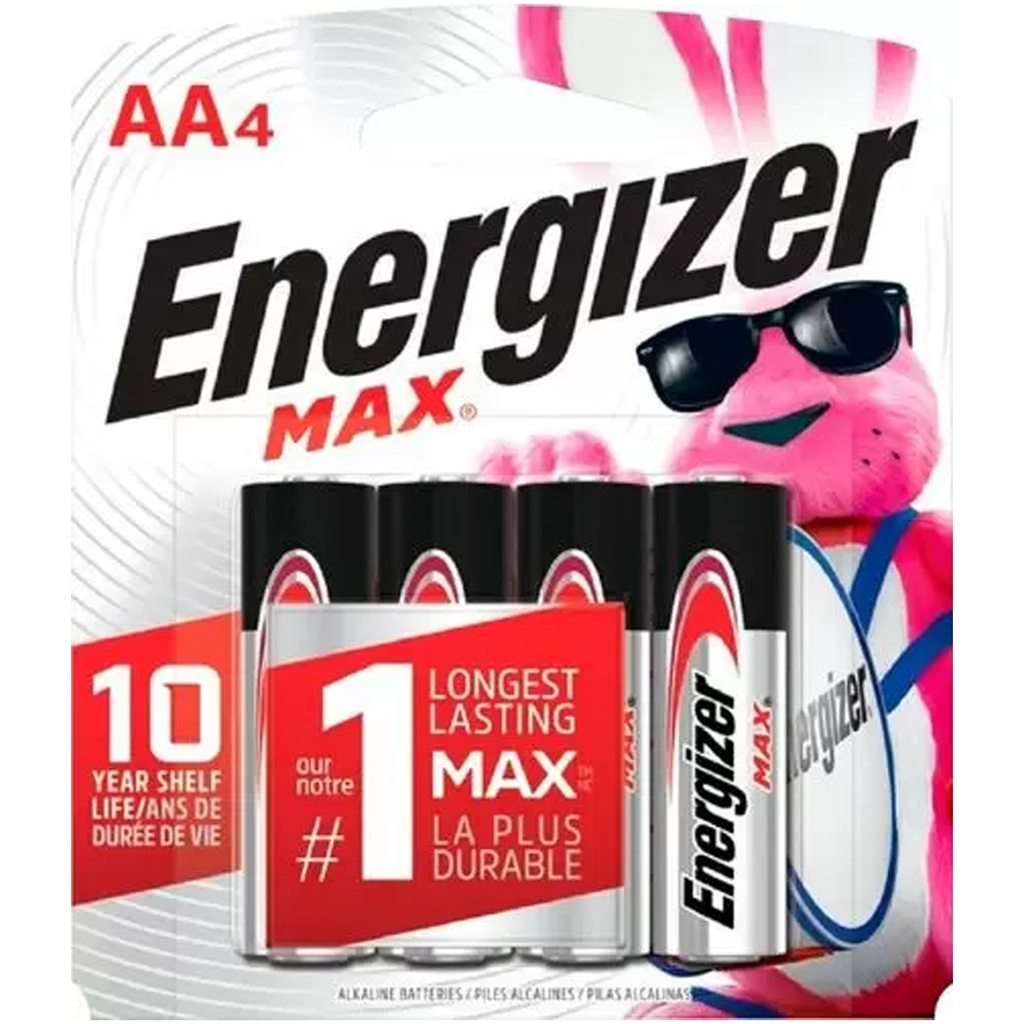 BATTERY ALKALINE AA 4PK