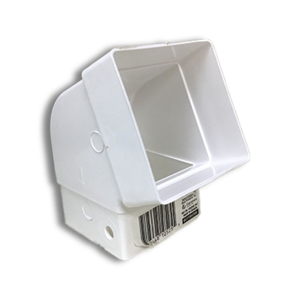 Amerimax 3.63 in. H X 3.88 in. W X 3.63 in. L White Vinyl Gutter Elbow