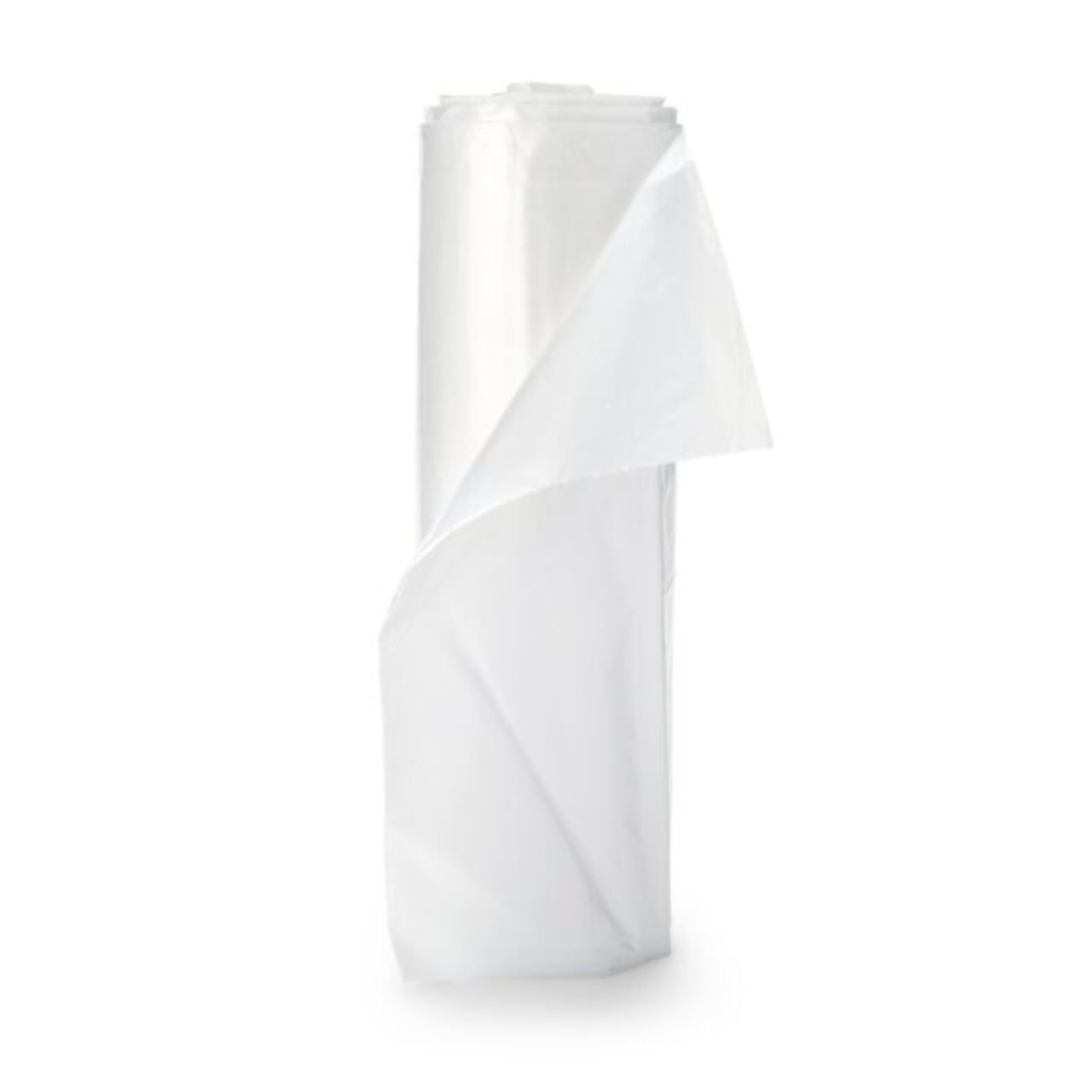 [430002323] High-Density Commercial Can Liners, 16 Gal, 8 Mic, 24" X 33", Natural, Interleaved Roll, 50 Bags/Roll, 20 Rolls/Carton