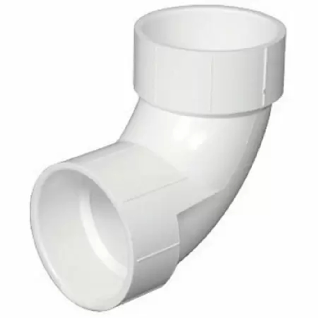 Charlotte Pipe Schedule 40 3 in. Hub X 3 in. D Hub PVC Elbow 1 Pk
