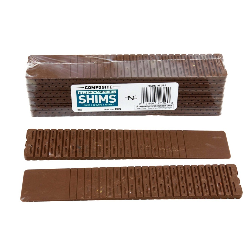 [5627005] Nelson 1.5 in. W X 8 in. L Composite Shim 12 Pack