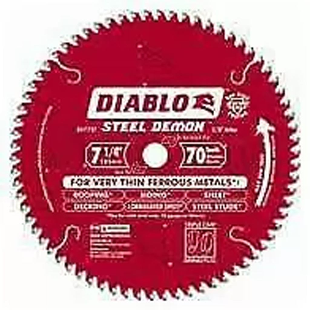 [D0770FA] DIABLO 70T Steel Demon Saw Blade - 7-1/4 Inch