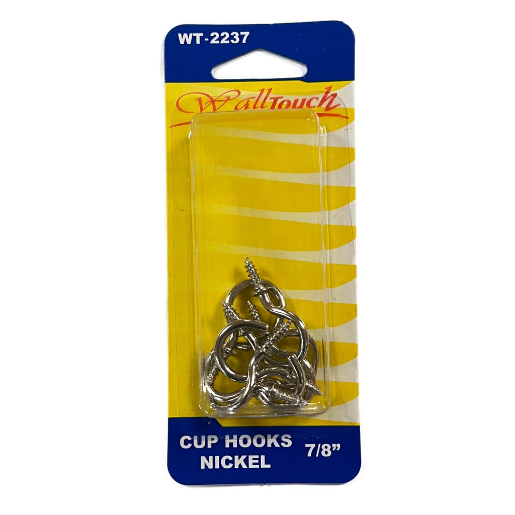CUP HOOKS 7/8 NICKEL