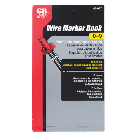 WIRE MARKERS BOOK 0-9 DS
