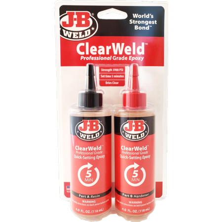 J-B Weld Clear Weld High Strength Clear Epoxy 8 Oz