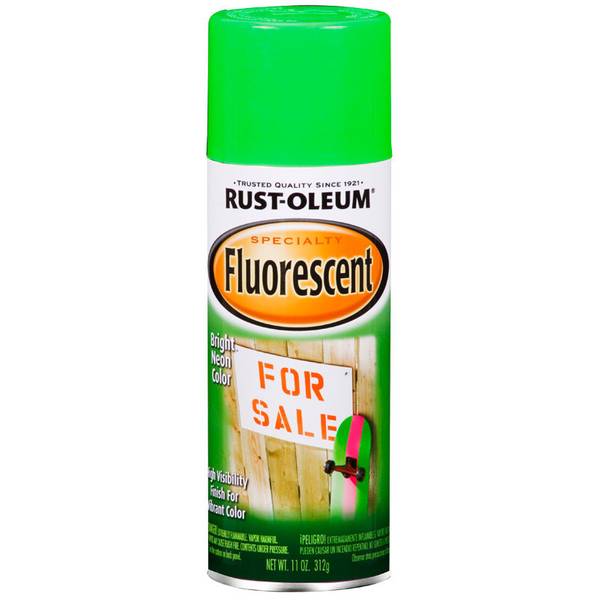 [1001089] Rust-Oleum 11oz Fluorescent Spray Paint Flat Green