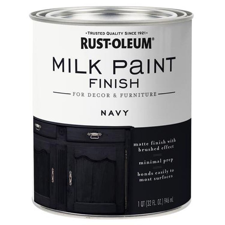 [1001728] Rust-Oleum Matte Navy Water-Based Acrylic Milk Paint 1 Qt