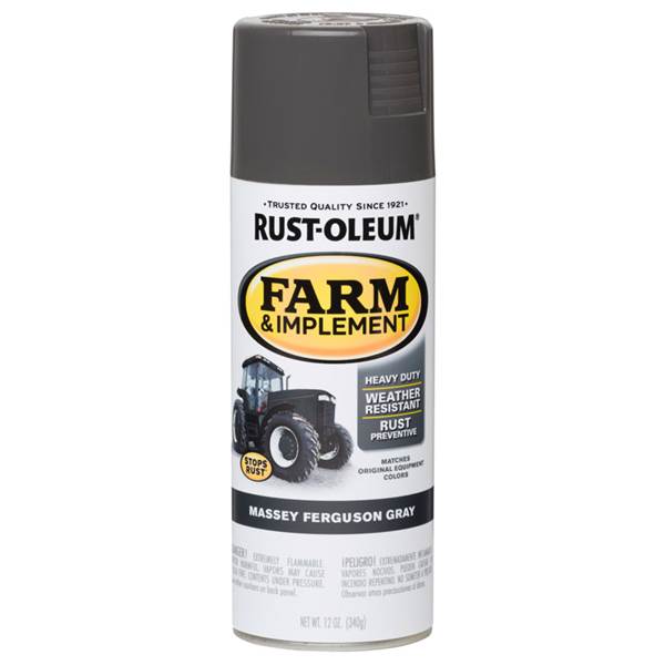 Rustoleum 280133 Farm Paint, Massey Ferguson Gray - 12 Oz