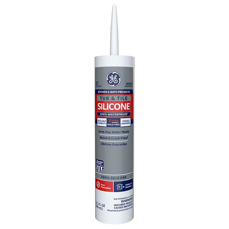 [10063] GE Silicone 1 White Silicone 1 Tub and Tile Silicone 10.1 Oz.