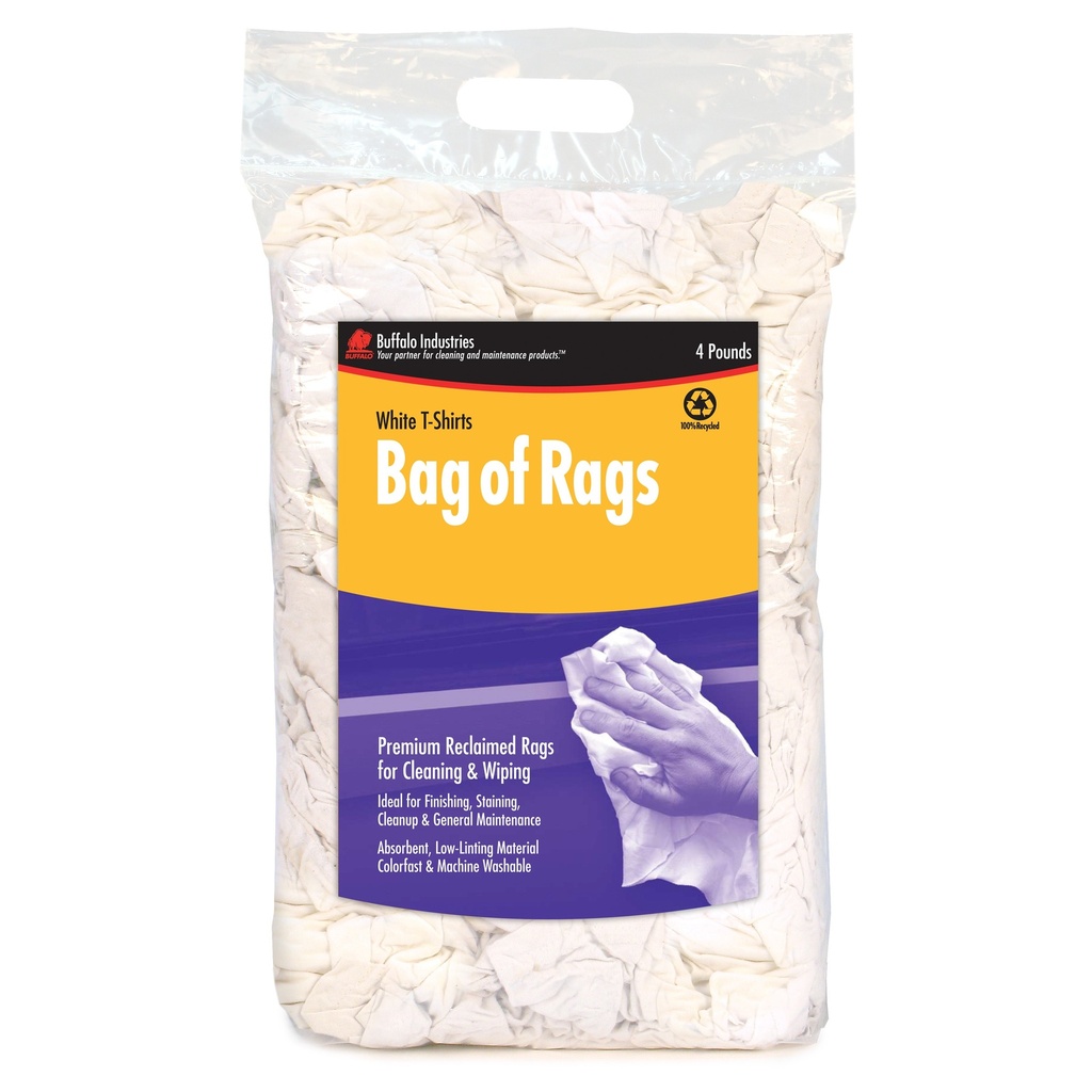 WIPING RAGS WHITE 2LB