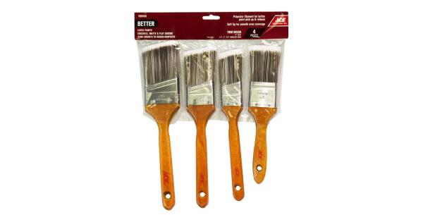[1006456] Ace Better Angle/Flat Paint Brush Set - Total Qty: 12