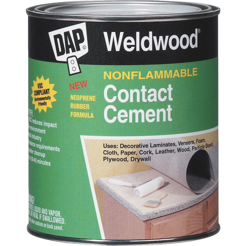 DAP Weldwood High Strength Synthetic Rubber Natural Contact Cement 1 Gal
