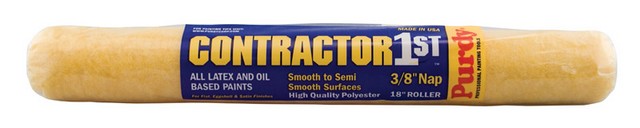 Purdy Contractor 1st Polyester 18 in. W X 3/8 in. Paint Roller Cover 1 Pk