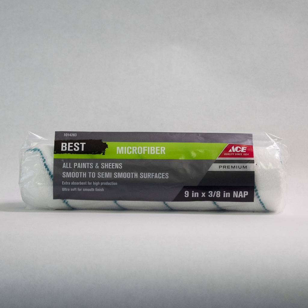 Ace Best Microfiber 9 in. W X 3/8 in. Paint Roller Cover 1 Pk