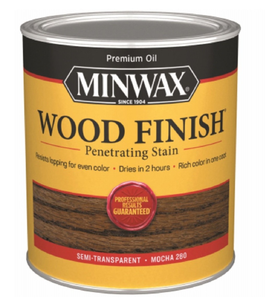 Minwax Wood Finish Semi-Transparent Mocha Oil-Based Penetrating Wood Stain 1 Qt
