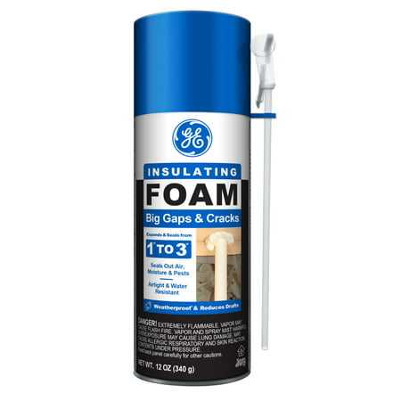GE White Foam Big Gaps and Cracks Insulating Sealant 12 Oz