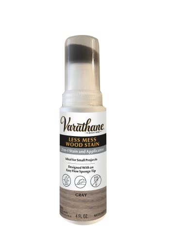 [1025698] Varathane Less Mess Gray Water-Based Linseed Oil Emulsion Wood Stain 4 Oz