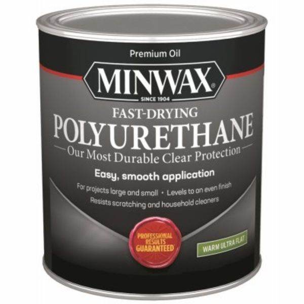 Minwax Warm Ultra Flat Clear Oil-Based Fast-Drying Polyurethane 1 Qt