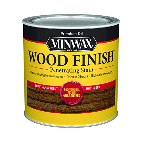 Minwax Wood Finish Semi-Transparent Satin Mocha Oil-Based Penetrating Wood Stain 0.5 Pt