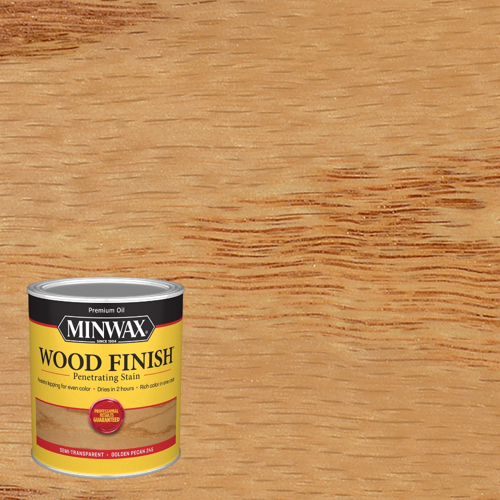 Minwax Wood Finish Semi-Transparent Golden Pecan Oil-Based Wood Stain 1/2 Pt.
