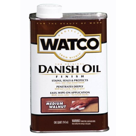 Watco Transparent Medium Walnut Oil-Based Danish Oil 1 Qt.
