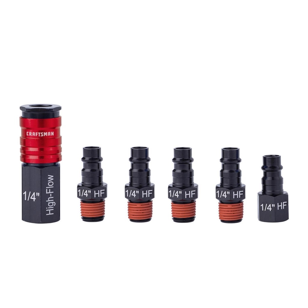 Craftsman Aluminum Air Coupler and Plug Set 1/4 in. 6 Pc