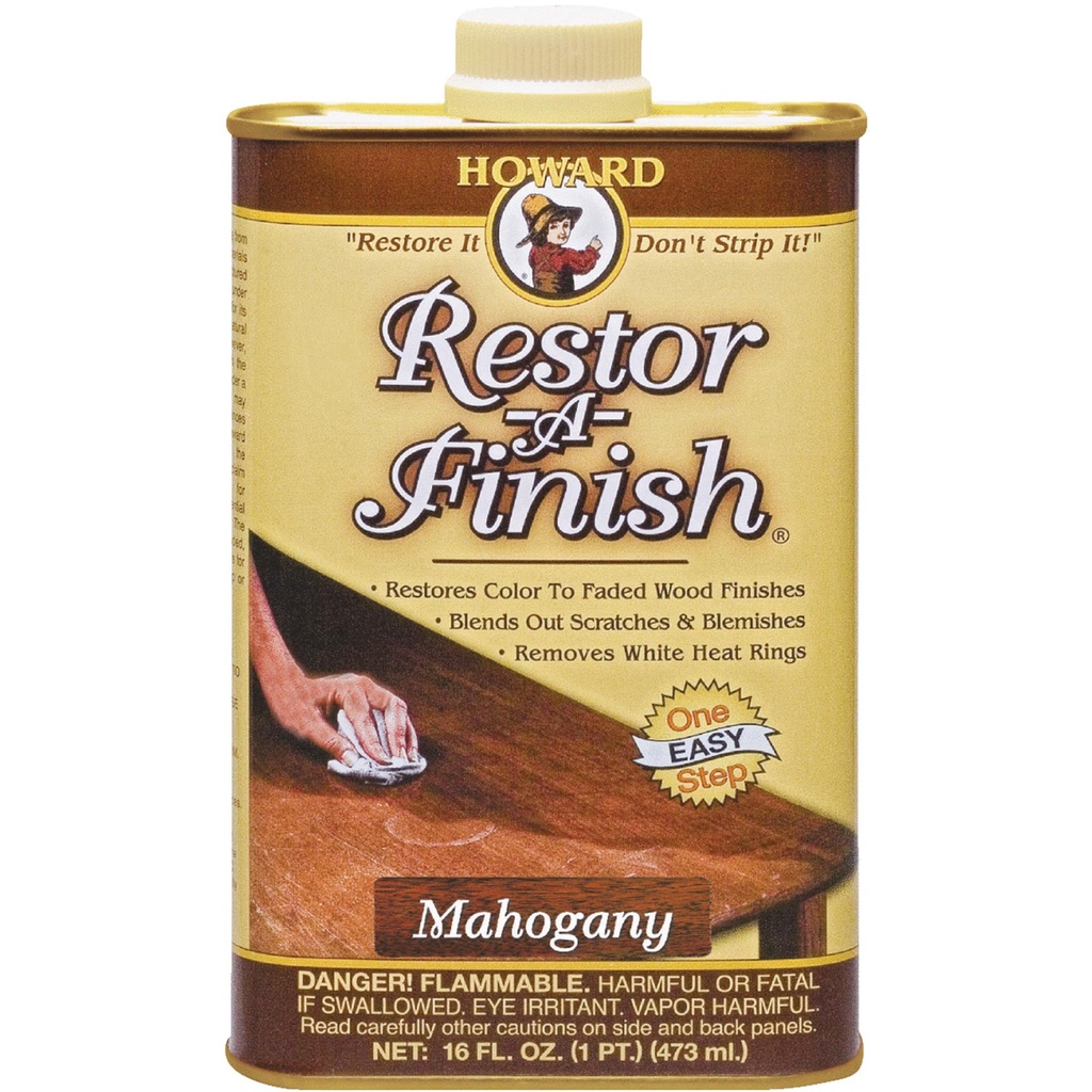 [1054519] Howard Restor-a-Finish Semi-Transparent Mahogany Oil-Based Wood Restorer 1 Pt