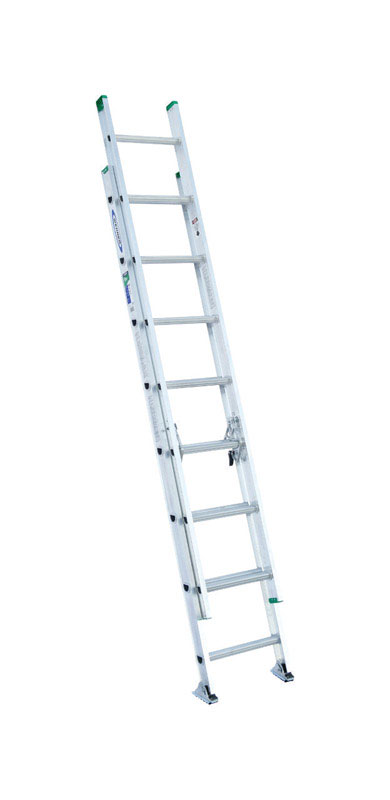 Werner 16 Ft. H Aluminum Extension Ladder Type II 225 Lb. Capacity