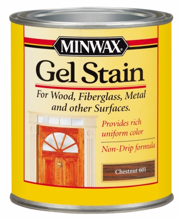 [1067214] Minwax Gel Stain Semi-Transparent Chestnut Oil-Based Gel Stain 1 Qt