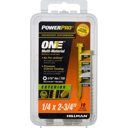 Power Pro 116891 Multi-Material Screws  Bronze  10 Piece