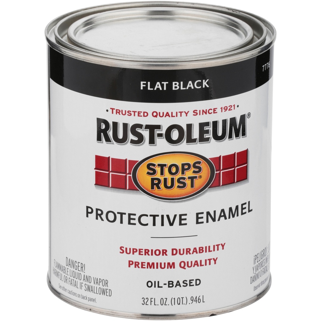 1 Qt. Protective Enamel Flat Black Interior/Exterior Paint