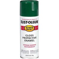 Spray Paint, Hunter Green, Gloss, Solvent, 12 Oz
