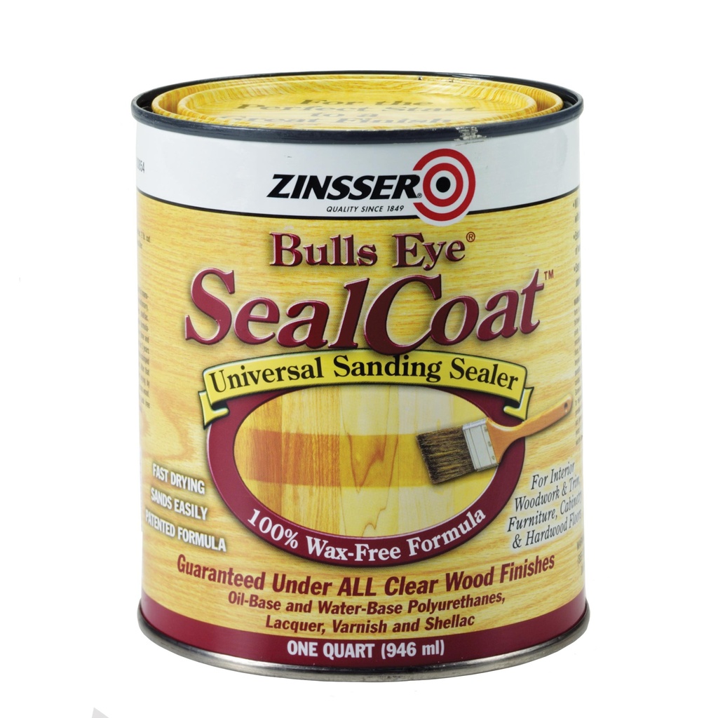 Zinsser Bulls Eye SealCoat Flat/Matte Clear Universal Sanding Sealer 1 Qt