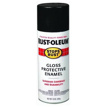 Rust-Oleum Stops Rust Semi-Gloss Black Spray Paint 12 Oz.