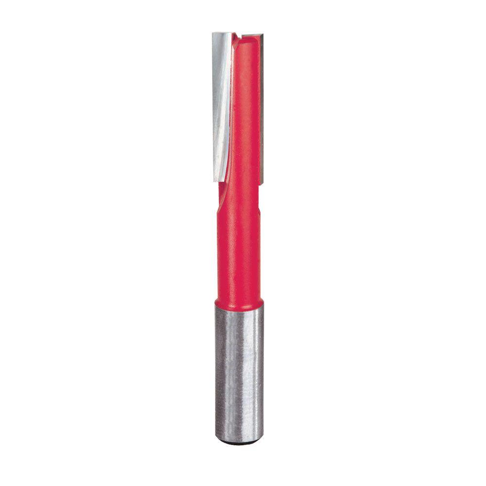 Freud 1/2 in. (Dia.) Double Flute Straight Bit with 1/2 in. Shank - 12-124